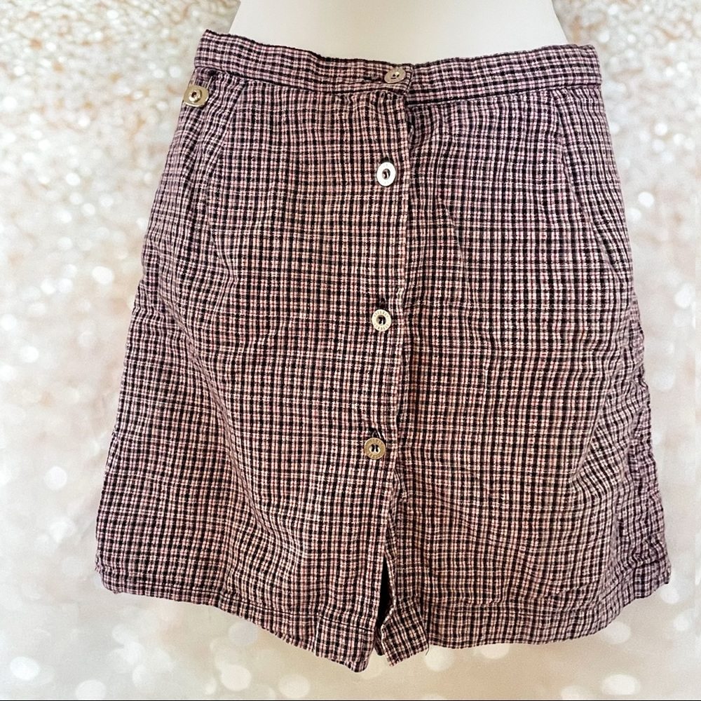 Liz Golf red and white plaid skort